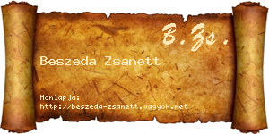 Beszeda Zsanett névjegykártya